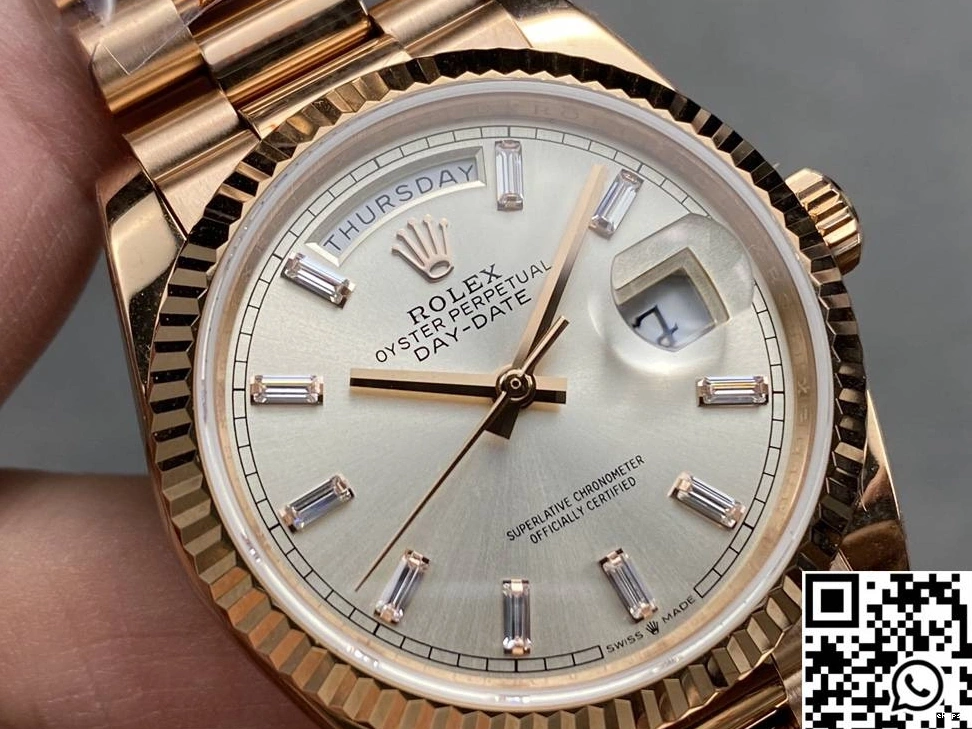 QF Rose Day Gold M228235-0004 v5 Date Dial Rolex Steel Factory Tungsten Silver 1225